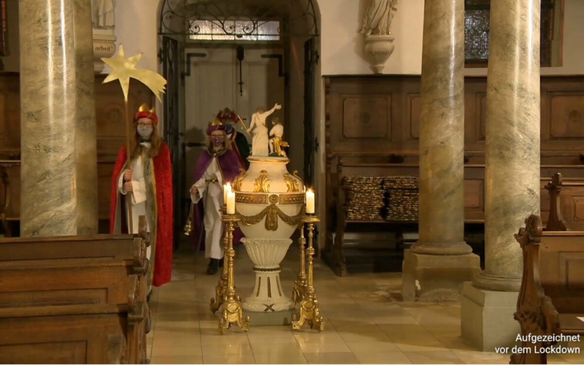 Wuerzburg Videosegen der Sternsinger Wuerzburg Videosegen der Sternsinger